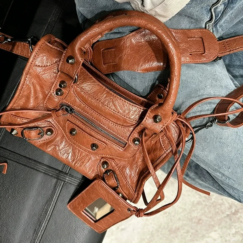 Mala Moto de Ombro & Tiracolo | Grande Capacidade | Luxo